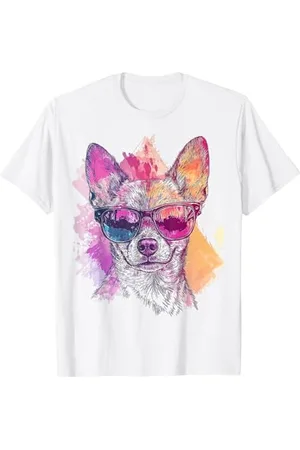 DogtastiQ Lunettes de soleil Toy Terrier Dog Art Pet Art Toy Terrier T-Shirt