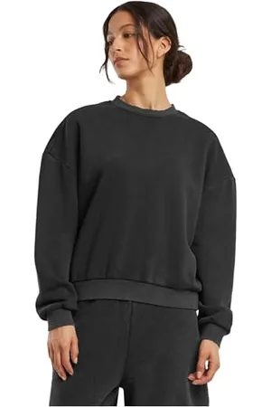 Build Your Brand By301-ladies Vintage Heavy Crewneck Sweater, , L Femme