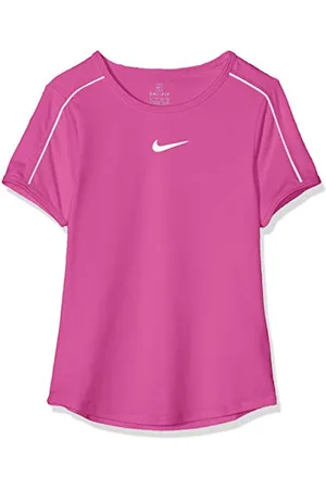 Nike G NKCT Dry Top T-Shirt Fille, Rose (Active Fuchsia/White), S