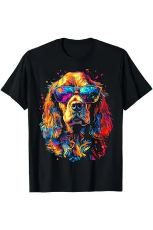 DogtastiQ Lunettes de soleil Cocker Spaniel pour animal domestique T-Shirt