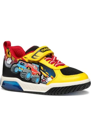 Geox J INEK Boy E Basket, Yellow/Red, 30 EU