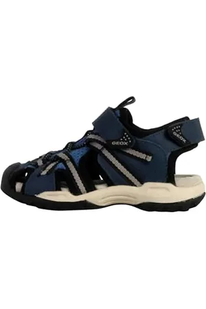 Geox J Borealis Boy B Sandale, Denim/Grey, 30 EU