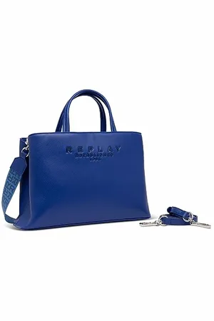 Replay – sac à main pour femme, taille moyenne, en simili cuir, bleu chine 521 (bleu), taille unique