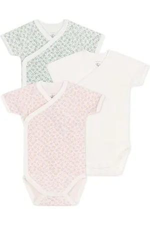 Petit Bateau A0CB9 Bodies Naissance Manches Courtes, , 3 Mois (Lot de 3) Bébé_Fille