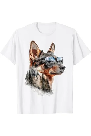 DogtastiQ Lunettes de soleil suédoises Vallhund pour animaux de compagnie T-Shirt