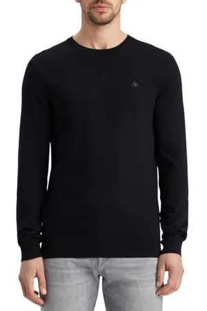 Scotch&Soda Core-Viscose Pullover Crewneck Pull Sweater, Black, M Homme