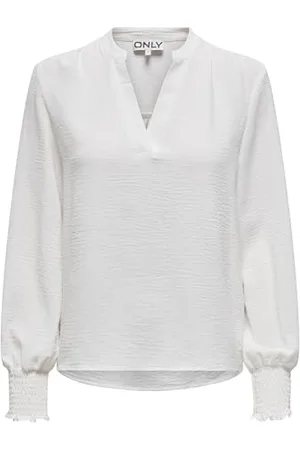 ONLY Onlmette Col V Smock Top WVN Blouse, , S Femme