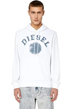 Diesel _S-GINN-HOOD-K30 FELP_Sweatshirt_Blanc_L