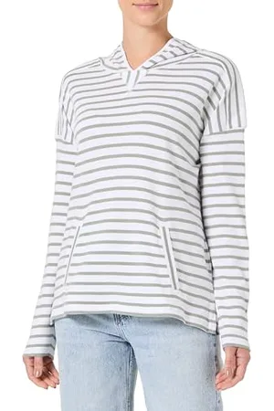 Armor.lux Marinière à Capuche à Manches Longues col Rond Femme Sweater
