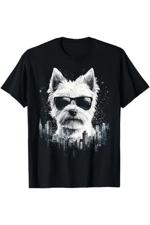 DogtastiQ Lunettes de soleil West Highland White Terrier T-Shirt