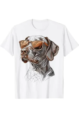 DogtastiQ Lunettes de soleil pointeur allemand à poils courts T-Shirt