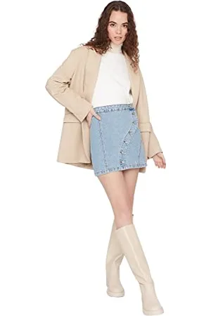 Trendyol Mini Jupe trapèze en Jean pour Femme, , 38