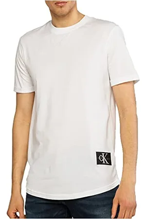 Calvin Klein Jeans Badge Turn UP Sleeve J30J315319 Hauts en Tricot à Manches Courtes, , XXS Homme