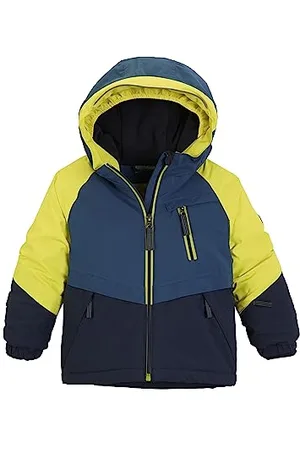 Killtec Killtec firstinstinct by killtec Enfants Veste de ski imperméable / veste fonctionnelle avec capuche et pare-neige FISW 38 MNS SKI JCKT, lime, 110, 39916-000