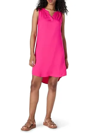 Amazon Robe Droite Tissée sans Manches Femme, , S
