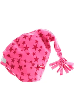 Playshoes Fleece-Zipfelmütze Sterne Bonnet, Rose (Pink 18), 51 Fille