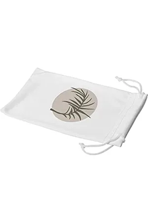 Bonamaison Imprimé Numériquement Lunettes Étui avec Cordon ​de Serrage, 100% Coton, Sac Lunettes, Pochette à Lunettes, 1 Pièce, Taille: 11x19 Cm