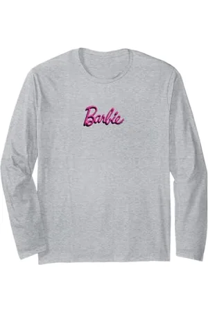 Barbie Logo 3D rose classique Manche Longue