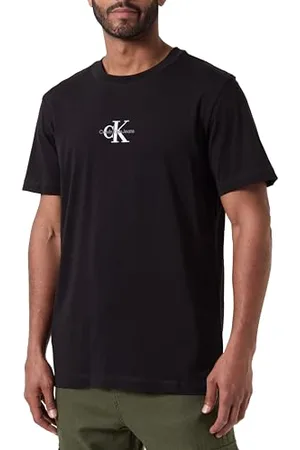 Calvin Klein Jeans T-Shirt Manches Courtes Homme Monologo Col Ras-du-Cou, , XXS