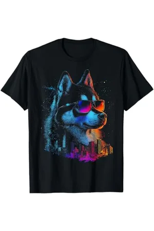 DogtastiQ Alaska Malamute Lunettes de soleil pour animaux de compagnie T-Shirt
