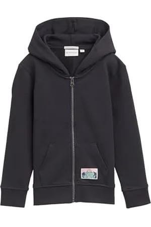 TOM TAILOR 1046534 Veste de survêtement, 29476-Gris Coal, 92-98 Garçon