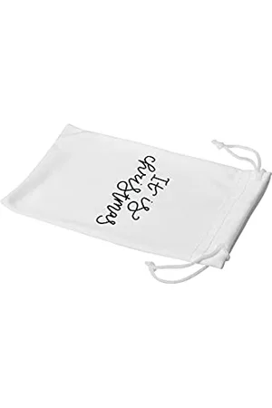 Bonamaison Imprimé Numériquement Lunettes Étui avec Cordon ​de Serrage, 100% Coton, Sac Lunettes, Pochette à Lunettes, 1 Pièce, Taille: 11x19 Cm