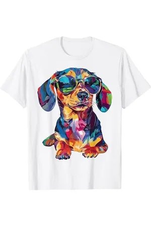 DogtastiQ Lunettes de soleil motif teckel T-Shirt