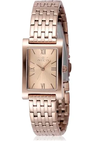 Invicta Angel 48149 Montre Femme - Entanche - Analogique - Mouvement à Quartz - Acier Inoxydable avec Cadran Or Rose - 19mm