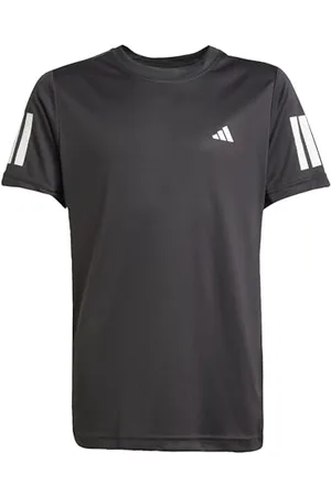 adidas Garçon Boys Club Tennis 3-Stripes T-Shirt, Black, 9-10 Years