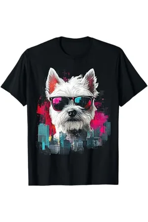 DogtastiQ Lunettes de soleil West Highland White Terrier T-Shirt