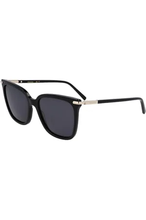 Salvatore Ferragamo SF2037S Sunglasses, Black, 56 Unisex