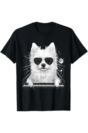 DogtastiQ Lunettes de soleil pour animal domestique Motif Spitz japonais T-Shirt