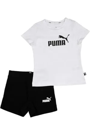 PUMA Pantalón Corto Marca Modelo Logo tee & Shorts Set Garçon , 10 ans