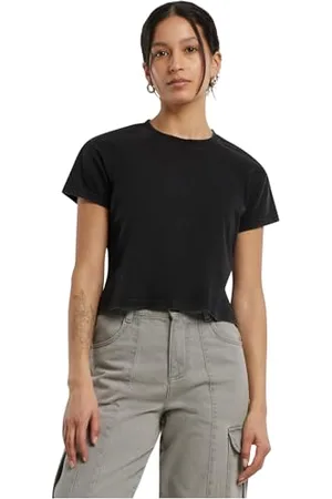 Build Your Brand By305-ladies Vintage Cropped Tee T-Shirt, , M Femmes