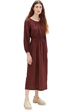 TOM TAILOR 1037929 Robe, 30337-Raisin, 48 Femme