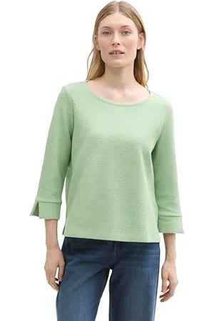 TOM TAILOR 1045521 Maillot de survêtement, 37441-Structure Verte, L Femme