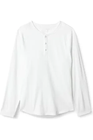 Amazon Chemise Henley à Manches Longues Coupe Ajustée Homme, , M