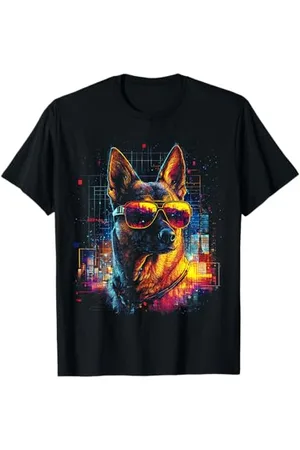DogtastiQ Australian Kelpie Dog Lunettes de soleil pour animal domestique Kelpie australien T-Shirt