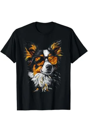 DogtastiQ Border Collie Lunettes de soleil pour animal de compagnie Motif Border Collie T-Shirt