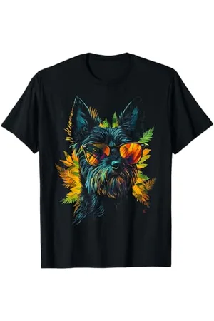 DogtastiQ Lunettes de soleil motif terrier écossais T-Shirt