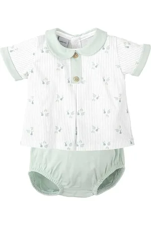 BABIDU Conjunto Para Bebé Niño Con Camiseta de Manga Corta Estampada Y Cuello Redondo Ensemble, , 9 Mois Mixte bébé