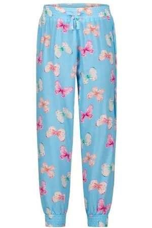 Salt & Pepper BY KIDS PARK Mädchen Hose aus Viskose mit Schmetterling All Over Print Pantalon de survêtement, , 122 Fille
