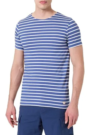 Armor.lux Marinière Manches Courtes col Rond en Coton léger Héritage Homme T-Shirt