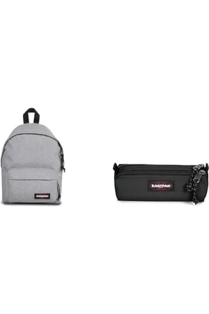 Eastpak Orbit Petit Sac à Dos, 34 cm, 10 L, (Sunday Grey) & DOUBLE BENCHMARK Trousse, 27 L - Black (Noir)