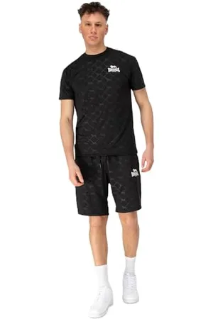 Lonsdale London PRESTWOOD Ensemble t-shirt et short fonctionnel pour homme, coupe normale, , taille L