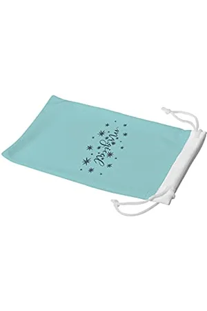 Bonamaison Imprimé Numériquement Lunettes Étui avec Cordon ​de Serrage, 100% Coton, Sac Lunettes, Pochette à Lunettes, 1 Pièce, Taille: 11x19 Cm