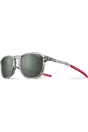 Julbo United Sunglasses, Gris Translucide Brillant/Rouge/Blanc, Taille Unique Unisex
