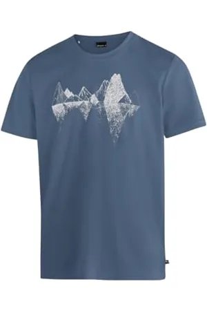 Maier Sports Tilia Pique M, T-Shirt pour Homme, T-Shirt Fonctionnel à col Rond pour la randonnée et Les Loisirs, Technologie dryprotec, Respirant, Puce NFC pour Un Recyclage Facile, Bleu, S
