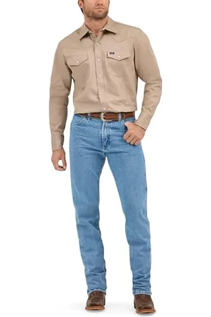 Wrangler Chemise de Travail Western à Manches Longues pour Homme Coupe Cowboy Finition délavée, , Taille M