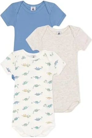 Petit Bateau A0CX8 Bodies Us Manches Courtes, , 3 Mois (Lot de 3) Mixte bébé